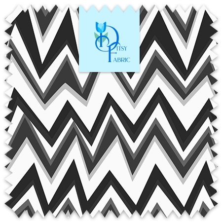 Random Chevron Zig Zag Black and White.